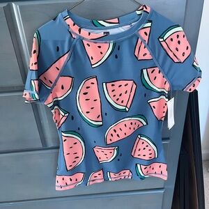 Blue and Pink Watermelon Kids Rashguard